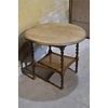 Antiek eiken salontafel rond