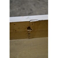 thumb-Antiek houten schrijfbureau wit met 3 lades-8