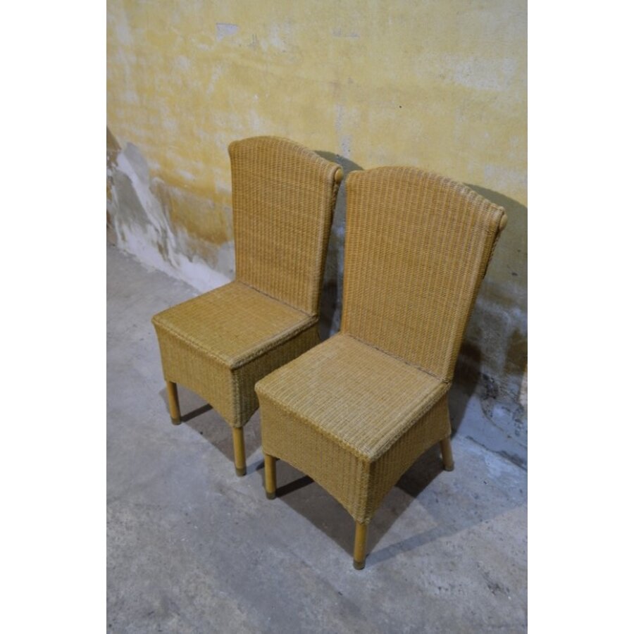 Originele Lloyd Loom stoelen set van 2-4