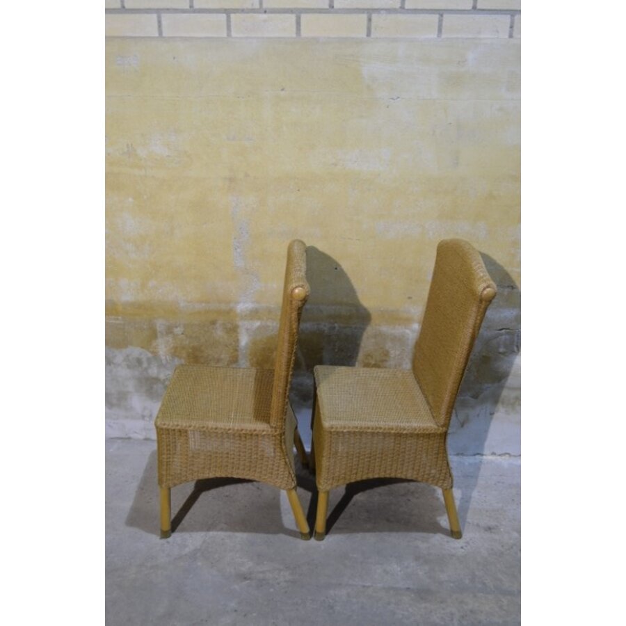 Originele Lloyd Loom stoelen set van 2-5