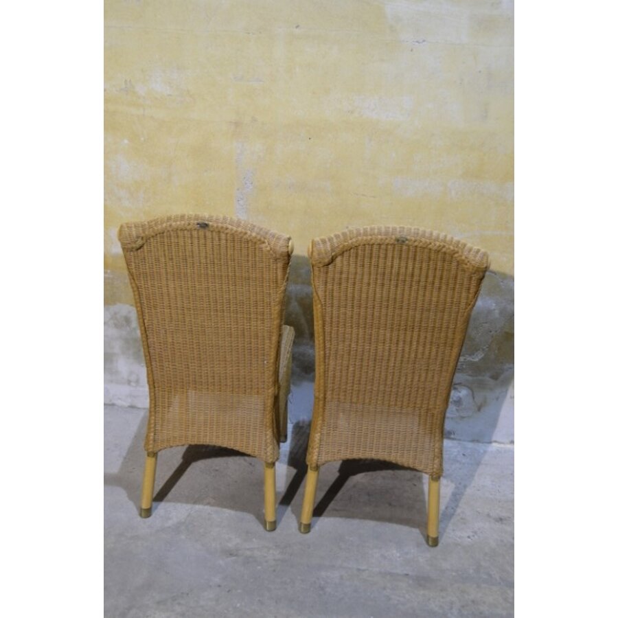 Originele Lloyd Loom stoelen set van 2-6