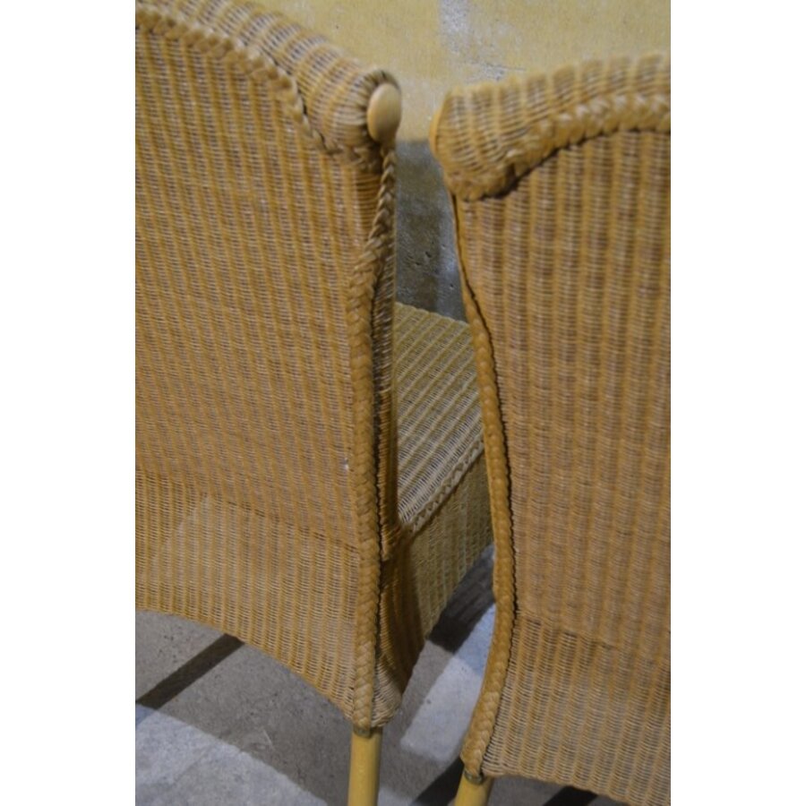 Originele Lloyd Loom stoelen set van 2-7