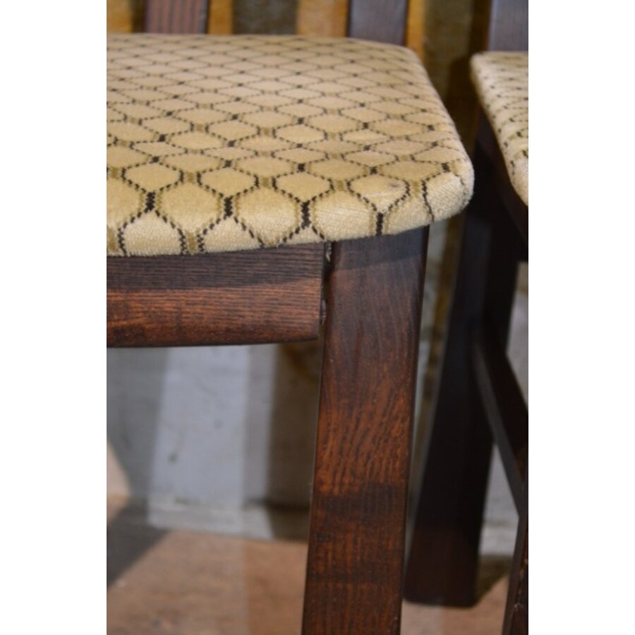Set van 4 donker eiken keukenstoelen jaren 80-4