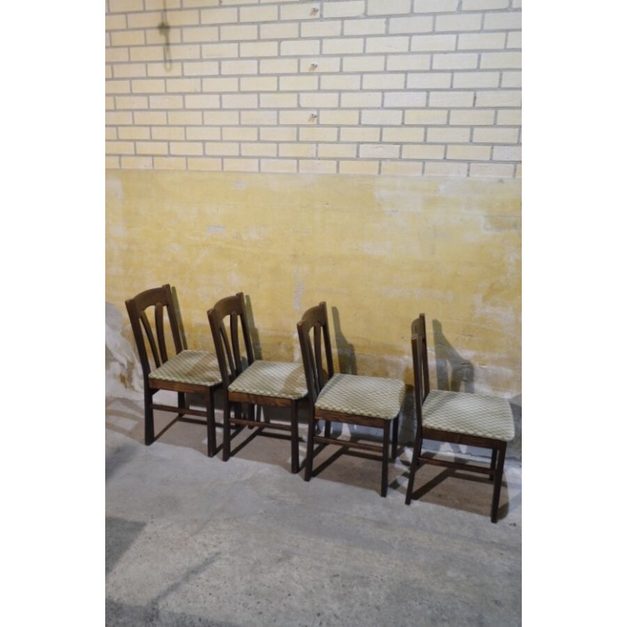 Set van 4 donker eiken keukenstoelen jaren 80-5
