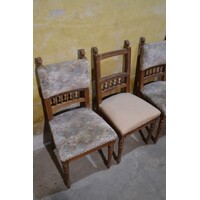 thumb-Set van 4 antieke Art Nouveau mahonie stoelen-2