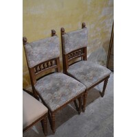 thumb-Set van 4 antieke Art Nouveau mahonie stoelen-3