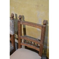 thumb-Set van 4 antieke Art Nouveau mahonie stoelen-5