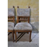thumb-Set van 4 antieke Art Nouveau mahonie stoelen-6