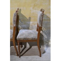 thumb-Set van 4 antieke Art Nouveau mahonie stoelen-8