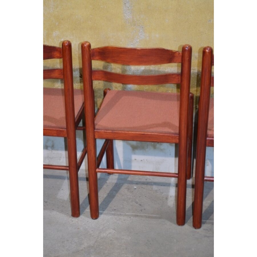 Mesto retro design eetkamerstoelen beukenhout-7