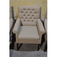 thumb-Set van 3 moderne armstoelen beige stof-3