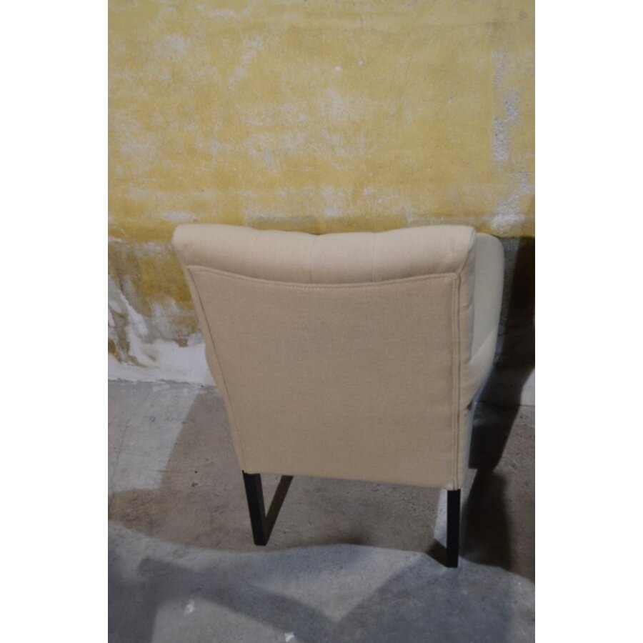 Set van 3 moderne armstoelen beige stof-5