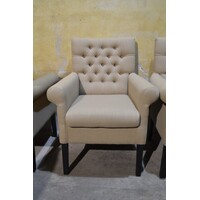 thumb-Set van 3 moderne armstoelen beige stof-6