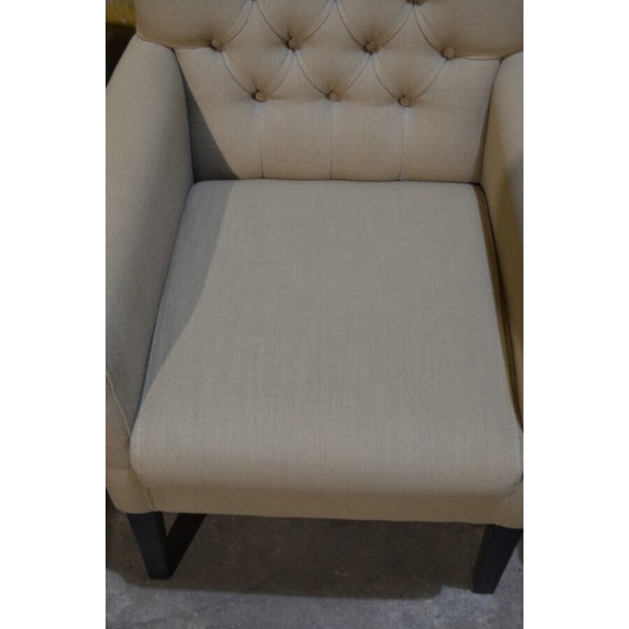 Set van 3 moderne armstoelen beige stof-8