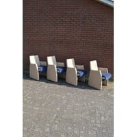 thumb-Set van 4 Newsity leren fauteuils soft zitting-2