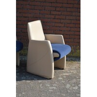 thumb-Set van 4 Newsity leren fauteuils soft zitting-1