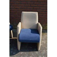 thumb-Set van 4 Newsity leren fauteuils soft zitting-3