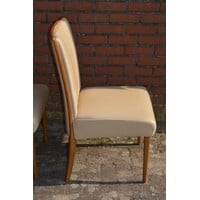 thumb-Set van 4 eiken eetkamerstoelen met kunstleer-8