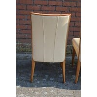 thumb-Set van 4 eiken eetkamerstoelen met kunstleer-10