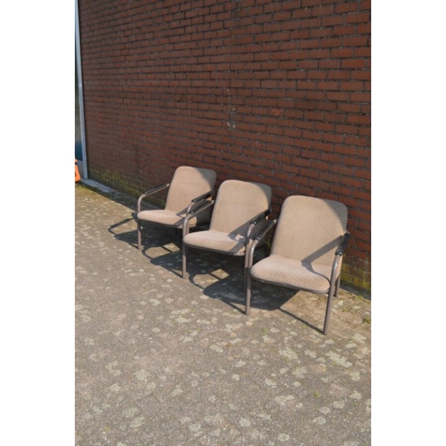 Set van 3 Gispen geïnspireerde retro fauteuils-2