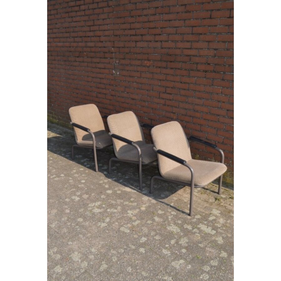 Set van 3 Gispen geïnspireerde retro fauteuils-5