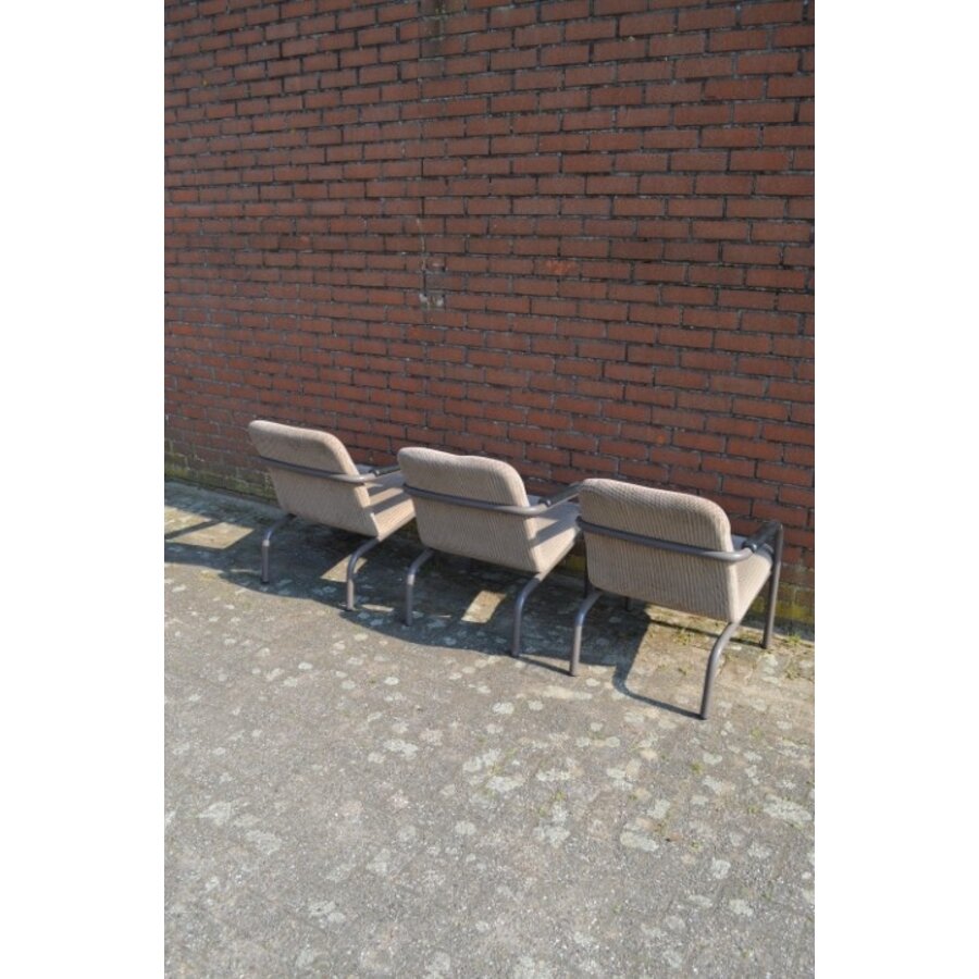 Set van 3 Gispen geïnspireerde retro fauteuils-8