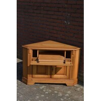 thumb-Patine blank eiken hoek tv kastje-8