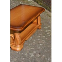 thumb-Massief eiken salontafel met lectuurplank-9
