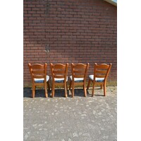 thumb-Set van 4 blank eiken stoelen met stoffen zitting-8