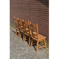 thumb-Set van 4 massief eiken eetkamerstoelen blank-8