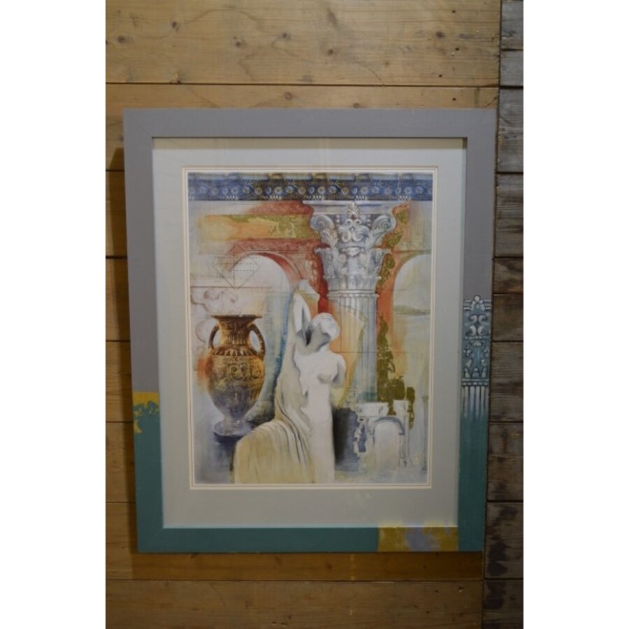 Ingelijst kunstwerk mogelijk zeefdruk-1