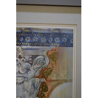 thumb-Ingelijst kunstwerk mogelijk zeefdruk-5
