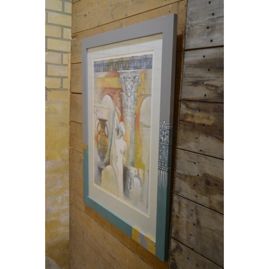 Ingelijst kunstwerk mogelijk zeefdruk-6