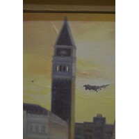 thumb-Vintage schilderij met decoratieve lijst-3