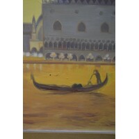 thumb-Vintage schilderij met decoratieve lijst-4