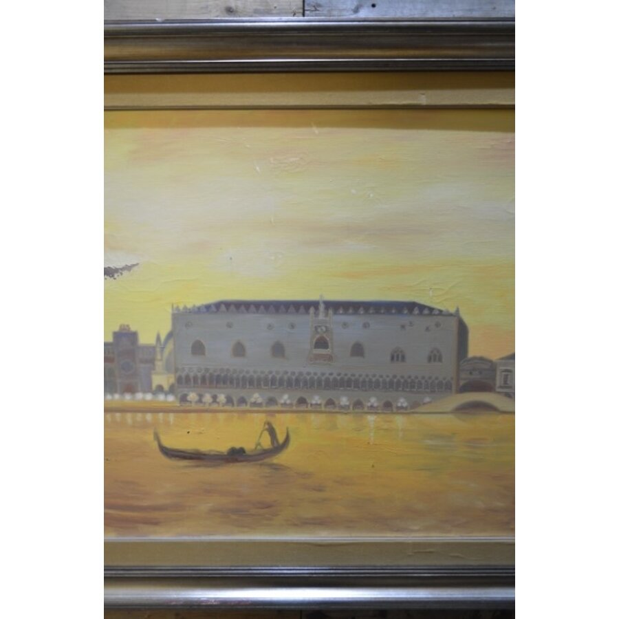 Vintage schilderij met decoratieve lijst-5