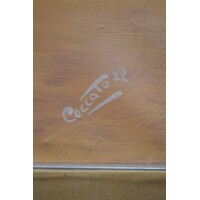 thumb-Vintage schilderij met decoratieve lijst-7