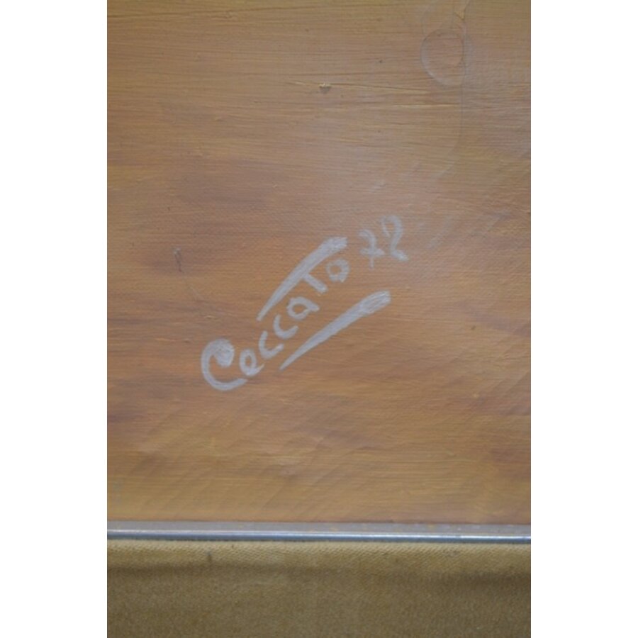 Vintage schilderij met decoratieve lijst-7