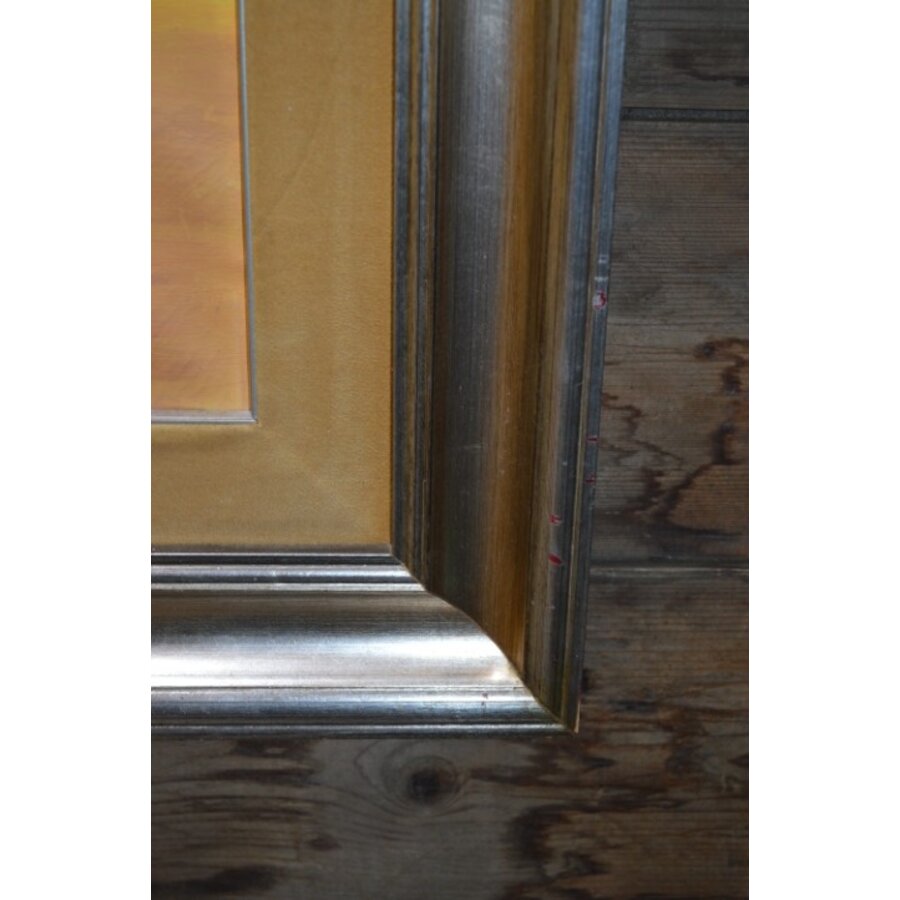 Vintage schilderij met decoratieve lijst-8