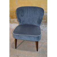 thumb-Retro cocktailstoeltje blauw velours jaren 50-1