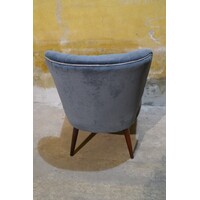 thumb-Retro cocktailstoeltje blauw velours jaren 50-3