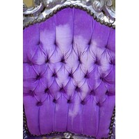 thumb-Barok fauteuil zilverkleur met paars fluweel-3