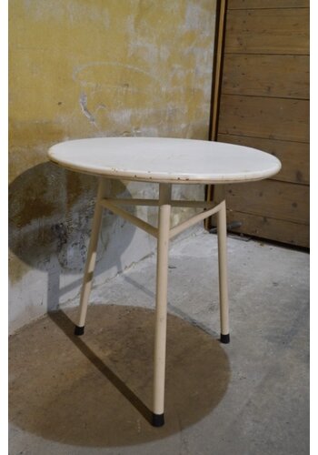 Metalen retro tafeltje rond 