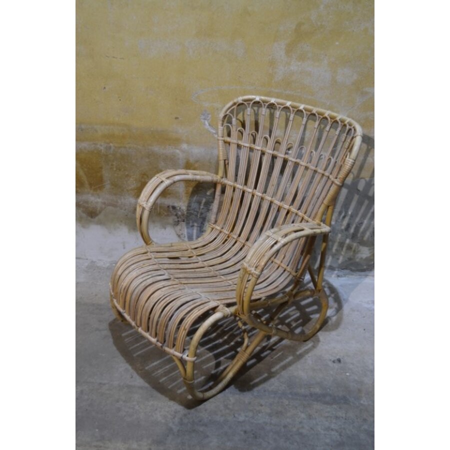 Vintage rotan fauteuil uit de jaren 70-1