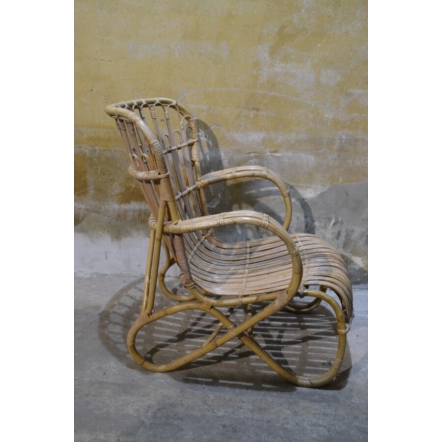 Vintage rotan fauteuil uit de jaren 70-6