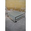 LoodsVol, Tweedehands Gallotti & Radice design salontafel van glas en metaal jaren 80