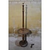 LoodsVol, Tweedehands Vintage notenhouten vloerlamp met geïntegreerd tafeltje