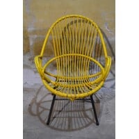 thumb-Rohé Noordwolde rotan fauteuil met metalen onderstel-2