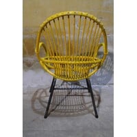 thumb-Rohé Noordwolde rotan fauteuil met metalen onderstel-5