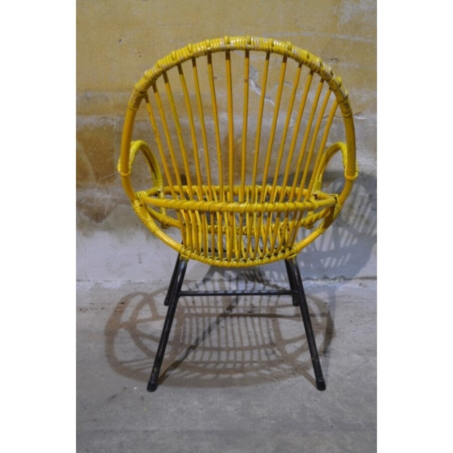 Rohé Noordwolde rotan fauteuil met metalen onderstel-5